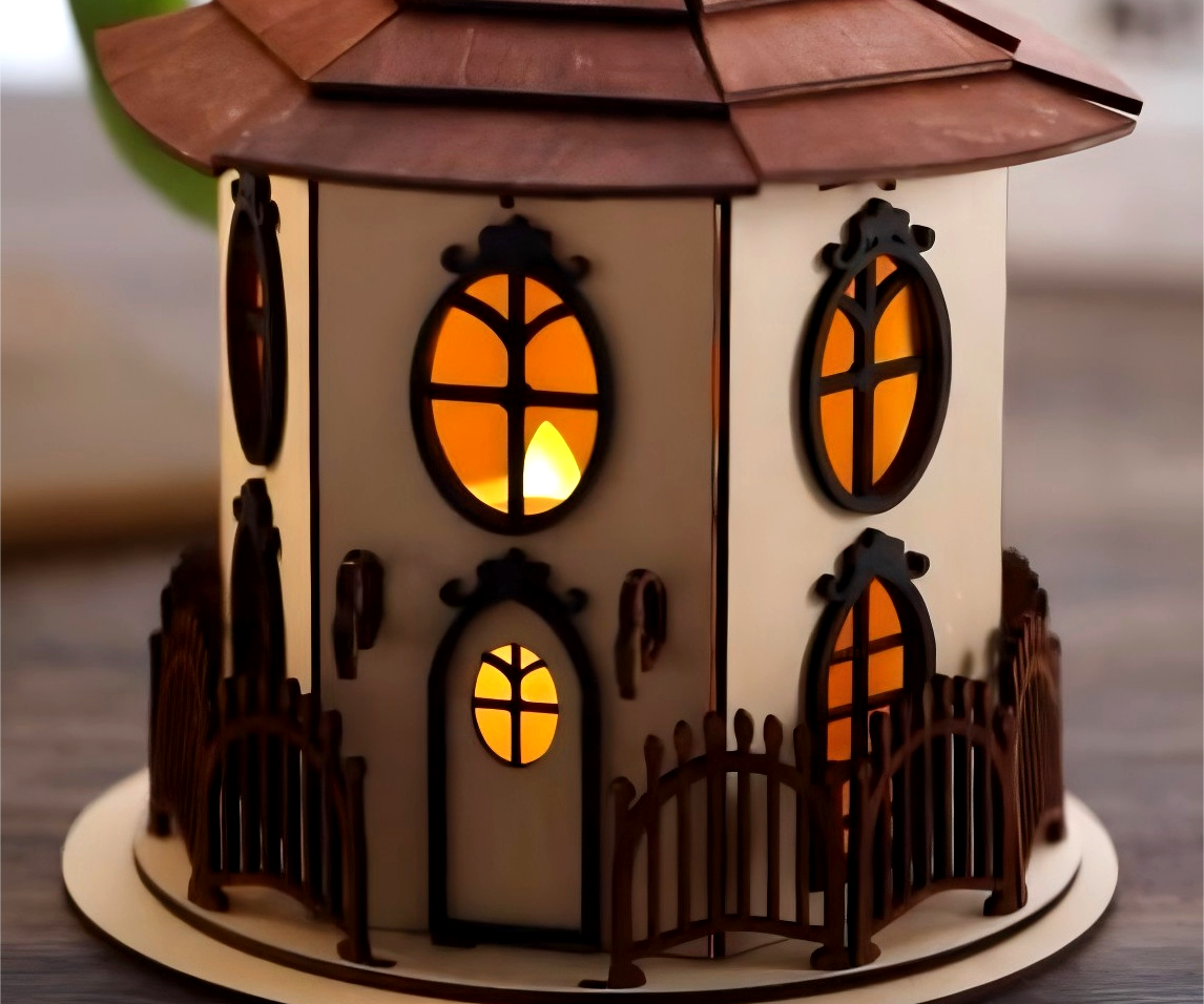 DIY Wooden Bedside Lamp | Laser Cut, Ambient Lighting, Custom Wood Art, Plywood Crafts