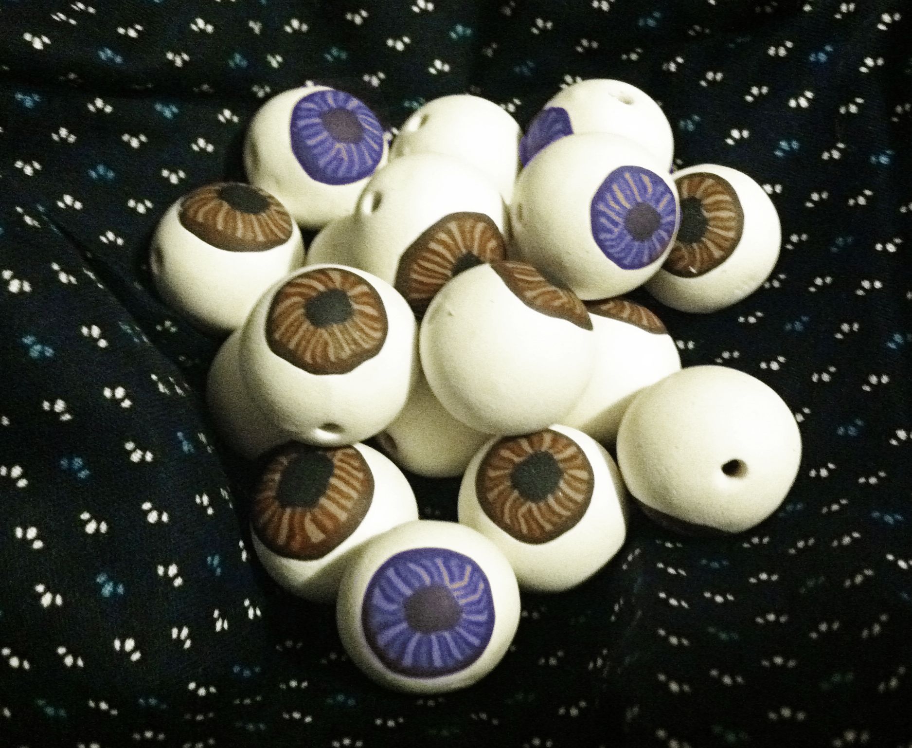 Polymer Clay Eyeball Beads