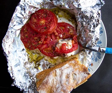 Easy Feta Cheese and Tomatoes on the Grill