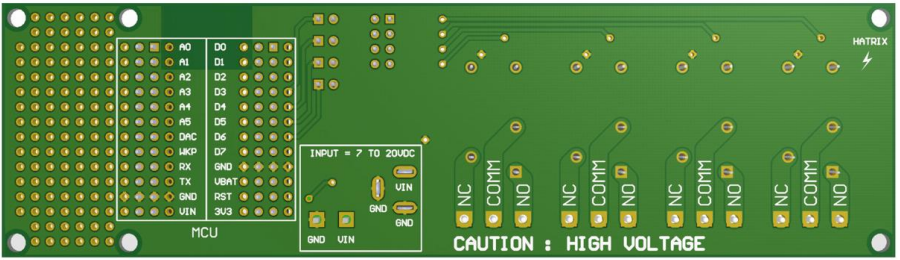 PCB Board 3D View and Dimensions