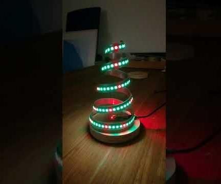 Stylish Small Christmas Tree From Aluminum Strip and WS2812b Led Strip