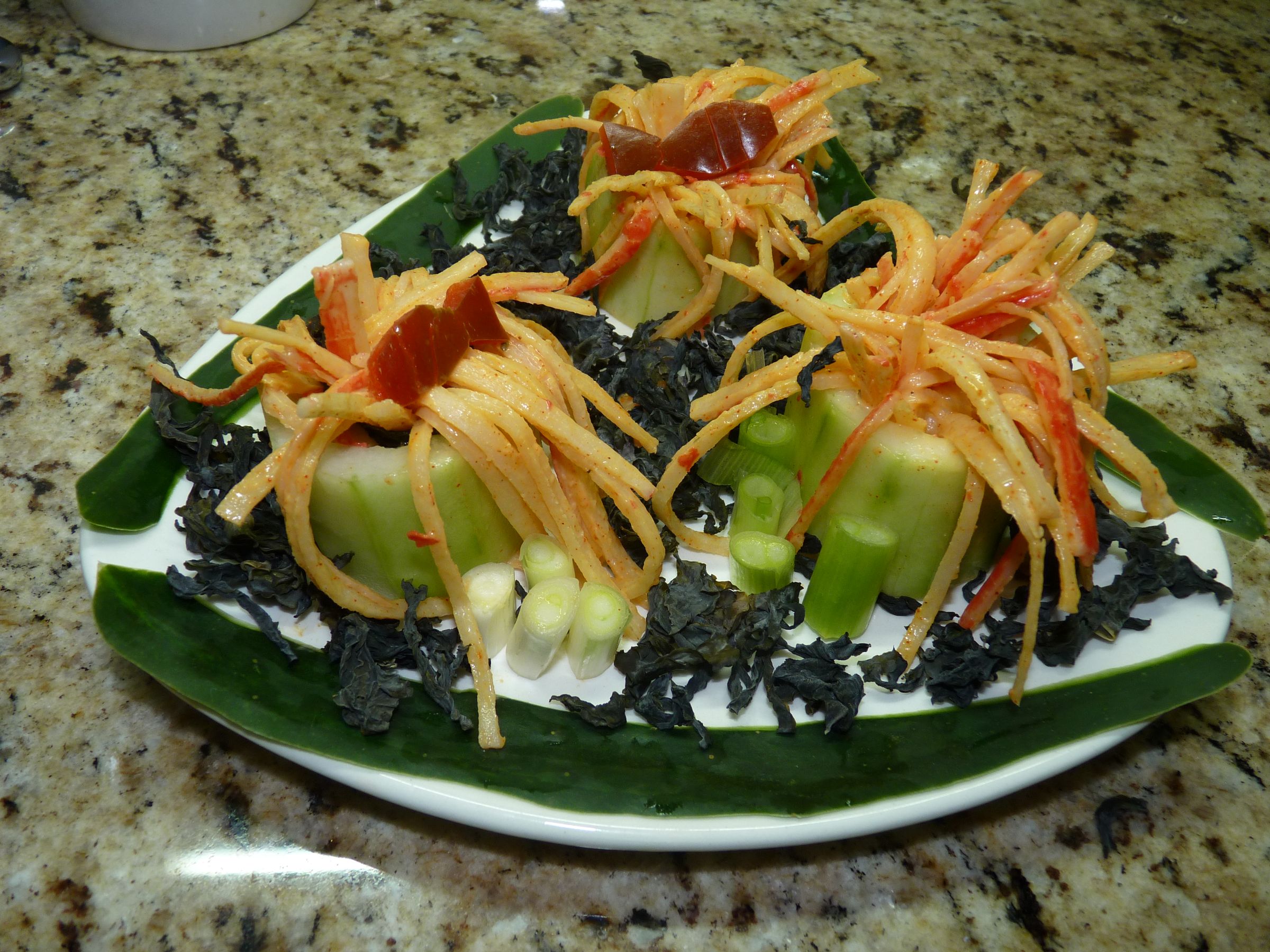 Surime and Cucumber Anemona