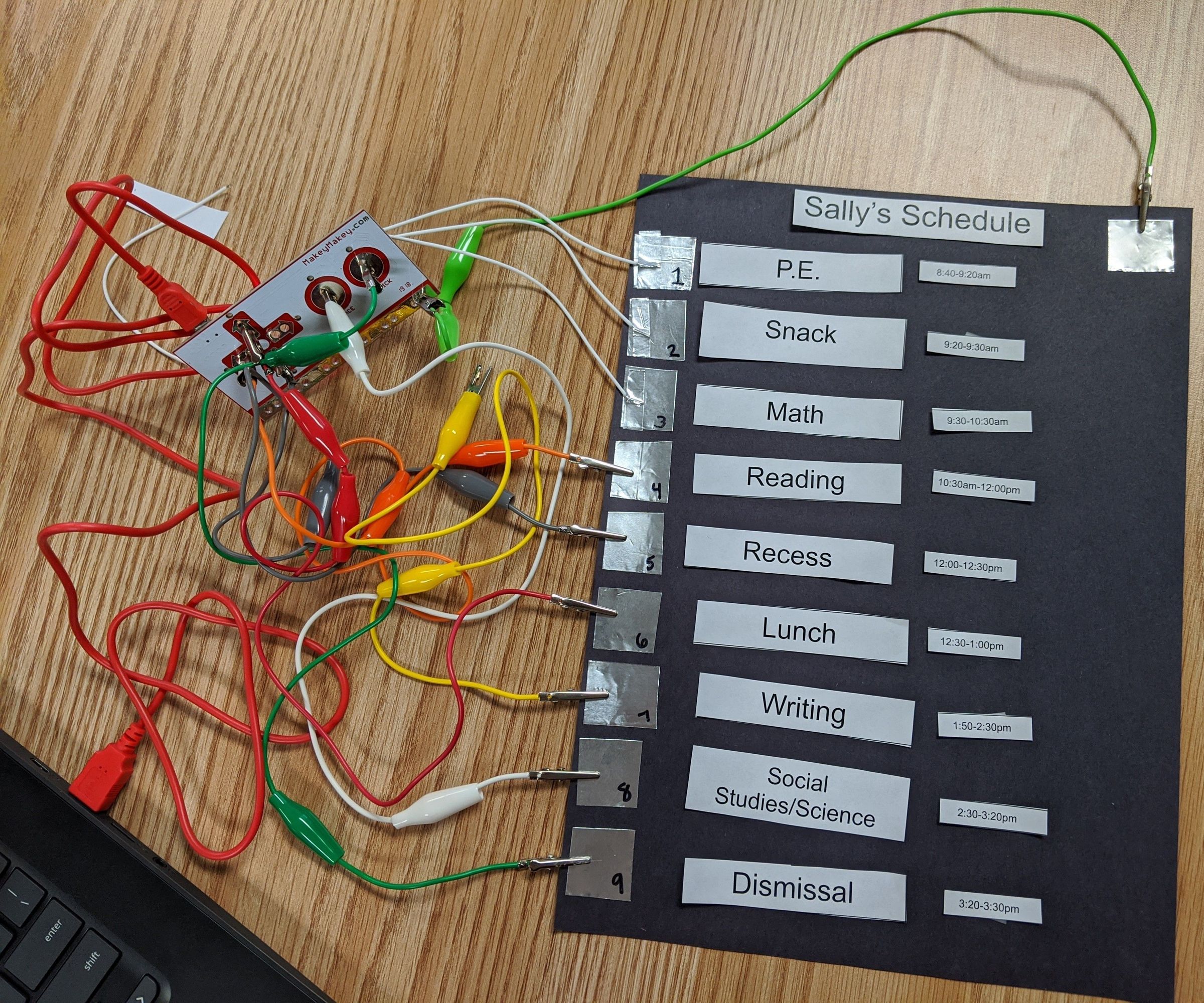 Student Schedule With Auditory Cues