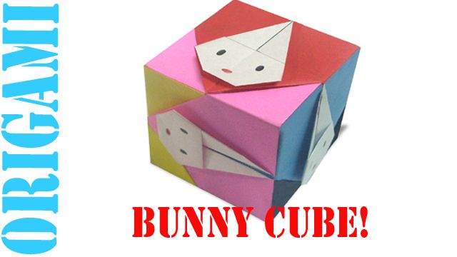 How to Make an Origami 3D Bunny Rabbit Cube (Hexahedron) - TCGames [HD]