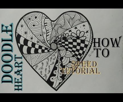 Zentangle / Doodle Heart in Minutes Learn How To