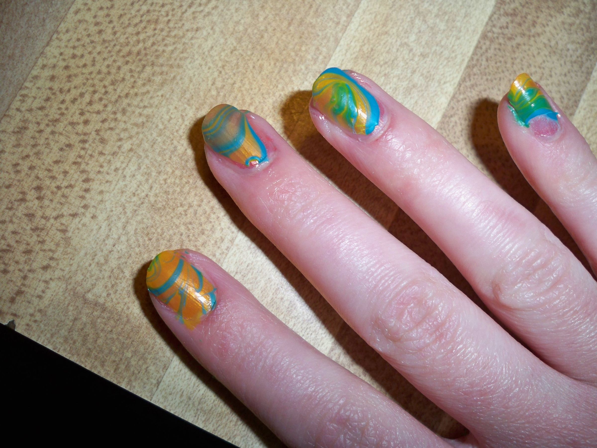 Bright summer nails designs with floral art