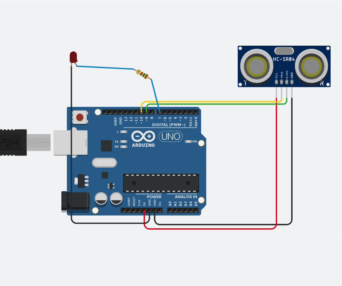 Controlling LED Blink Speed With Ultrasonic