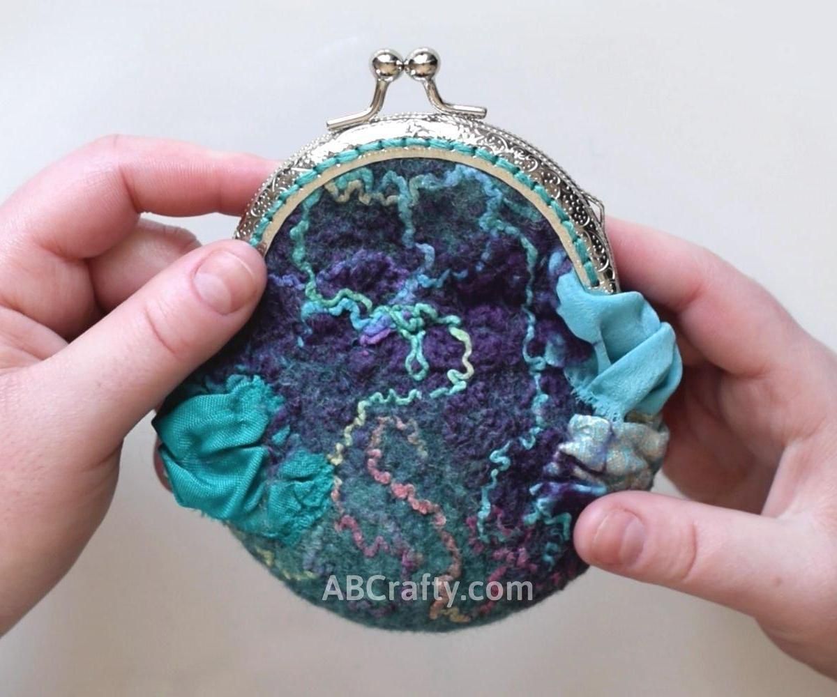 Wet Felted Coin Purse