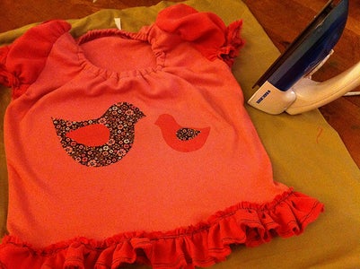 Ruffly Pink Applique Shirt