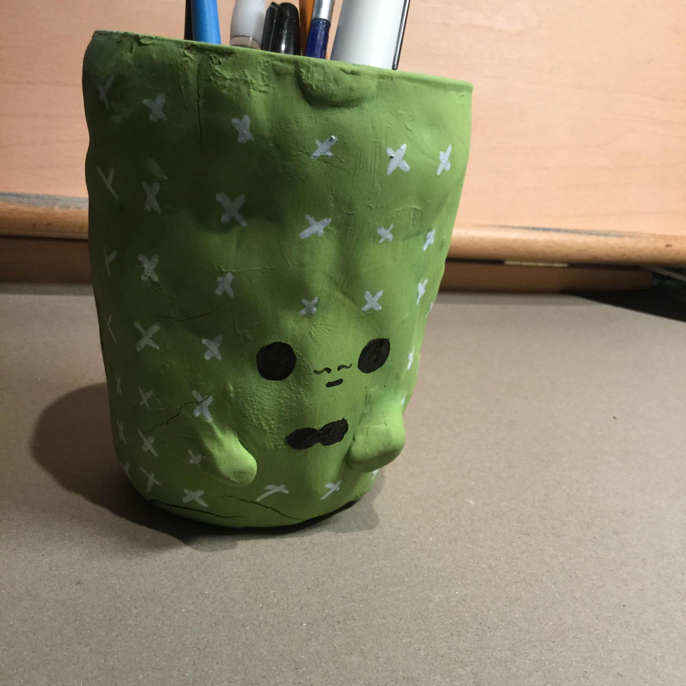 Cactus Pencil Holder 4 Steps Instructables