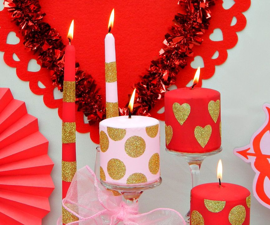 Candle Makeovers for Valentine's Day