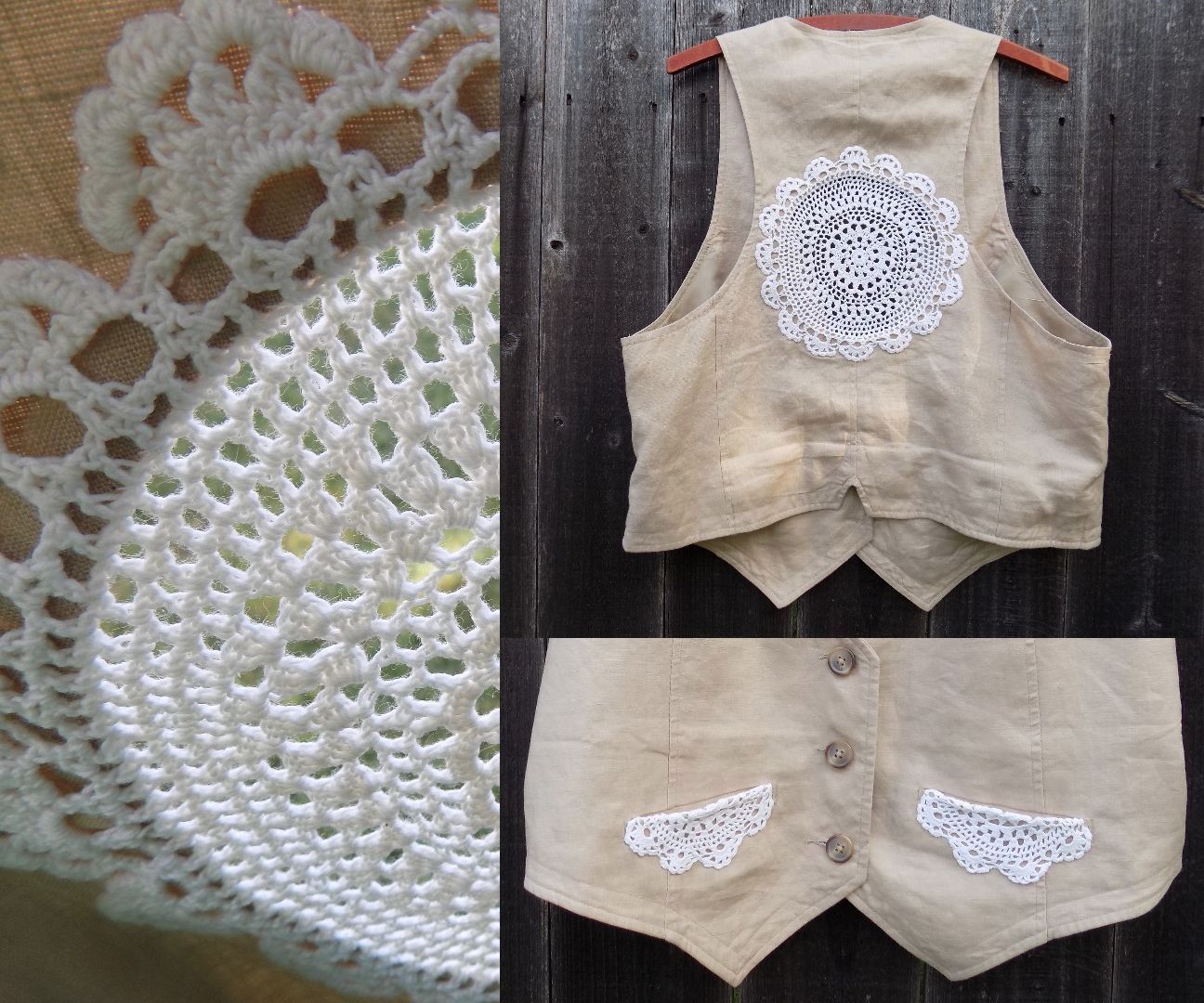 Lace Refashioned Vest