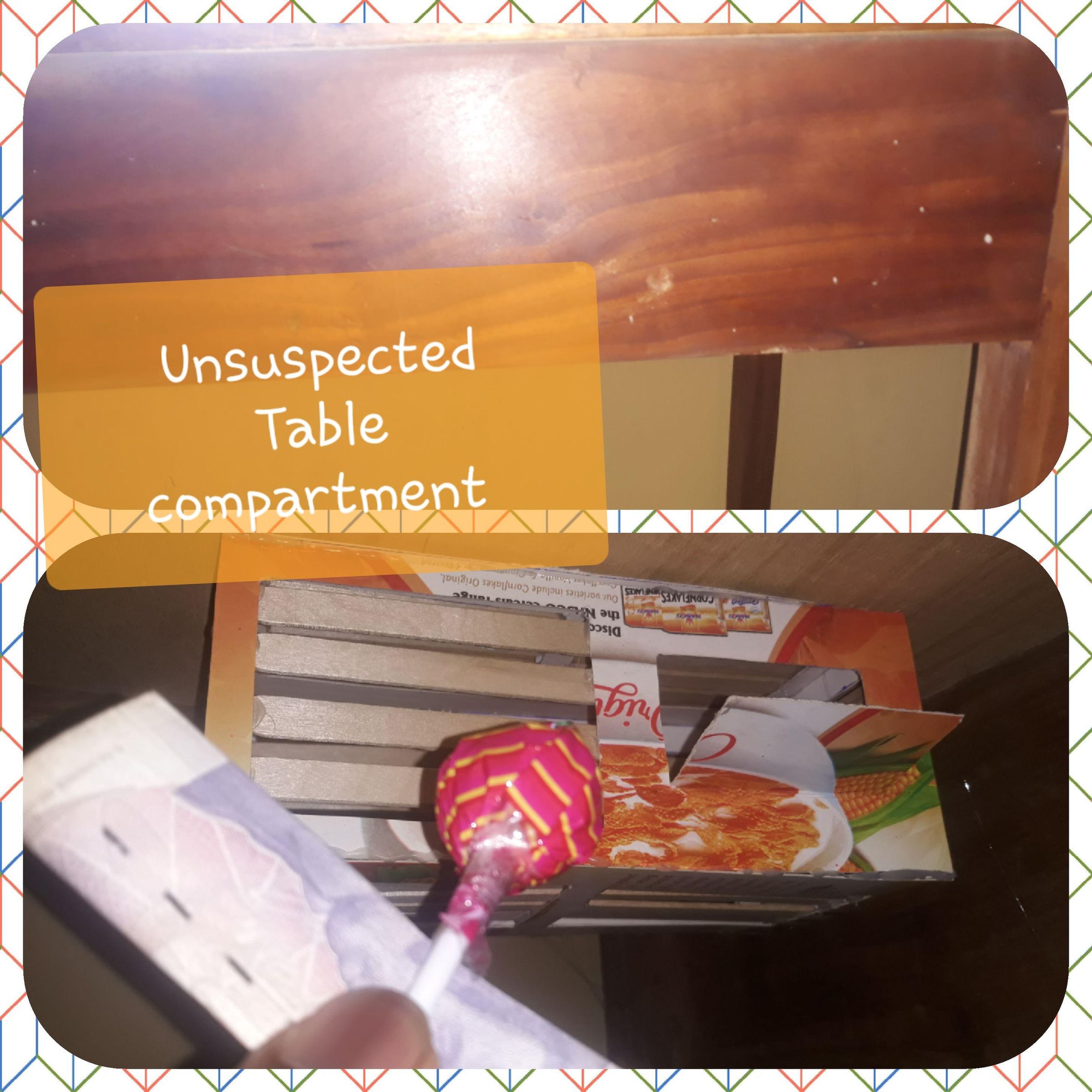 Unsuspected Table Compartment 