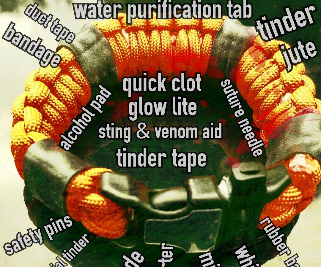 Wearable First Aid Kit - a Paracord Bracelet