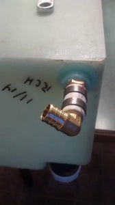 Adding Water Lines and Valves to the Tank