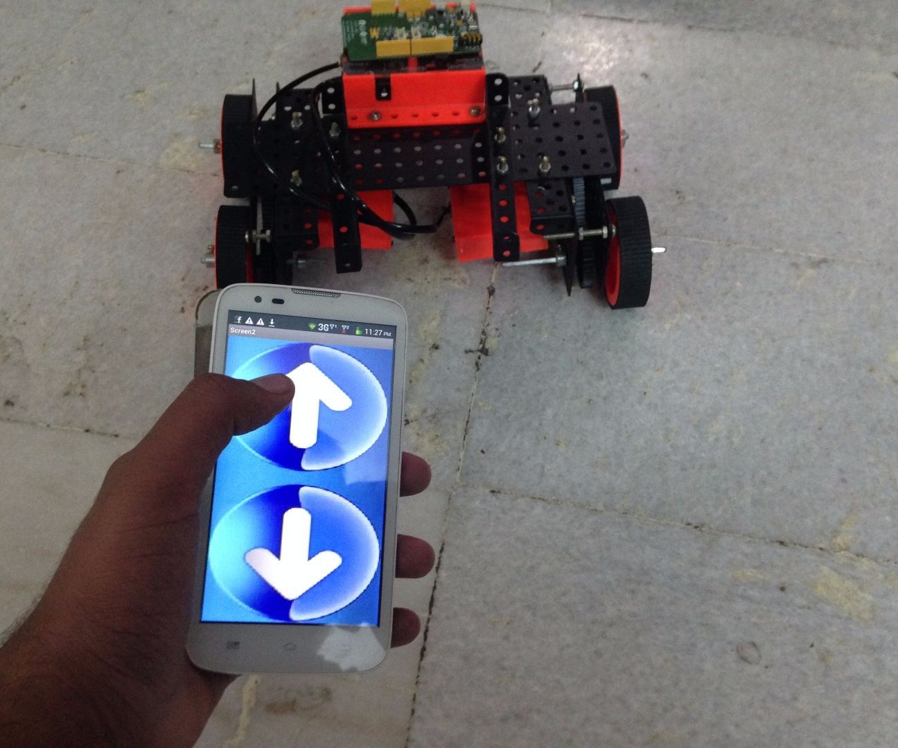 Phone Controlled Robot With LinkitONE