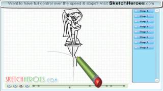 How to Draw -Lindsay- From (Total Drama World Tour)