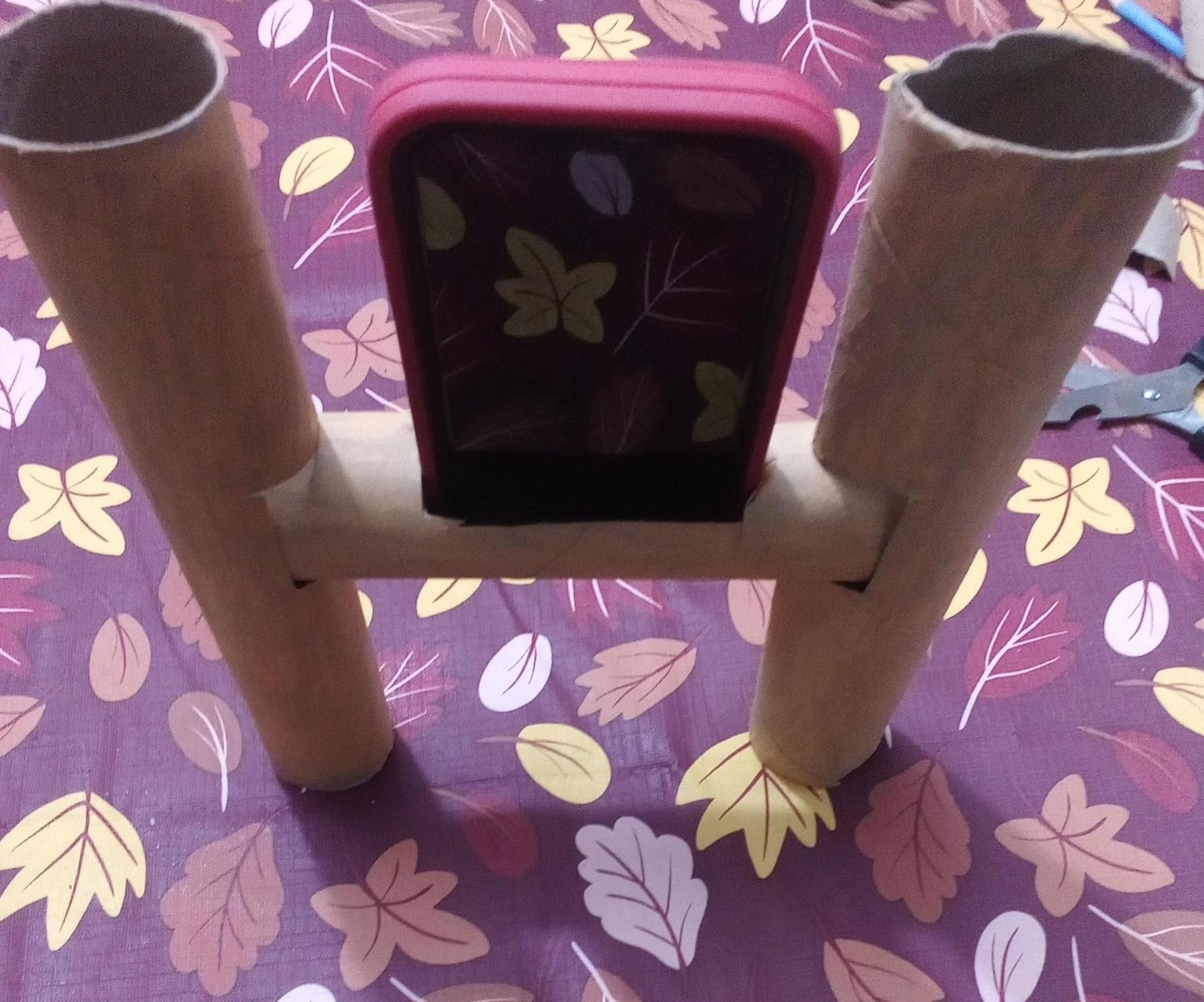 I Made a Completely Passive, Zero-electricity Smartphone Acoustic Amplifier and Stand Using Upcycled Cardboard Paper Towel Rolls