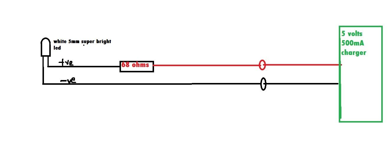 Led Light Using Cell Phone Battery Charger