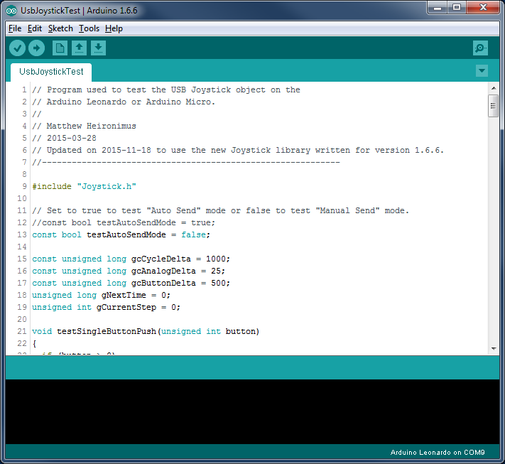 Running the Test Sketch