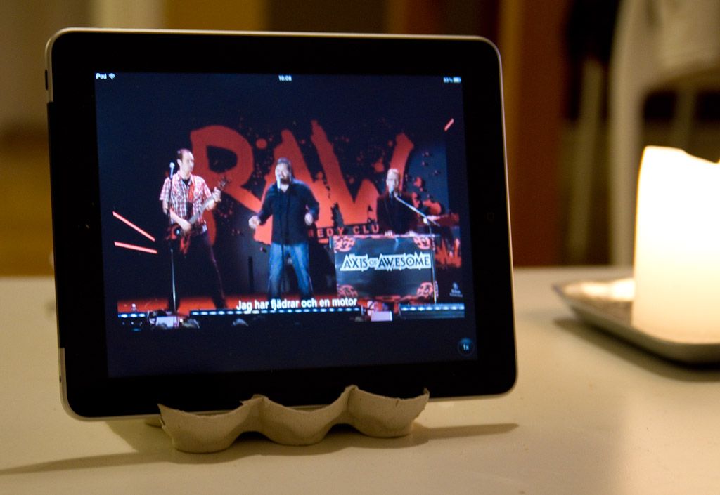 Egg Carton IPad Stand