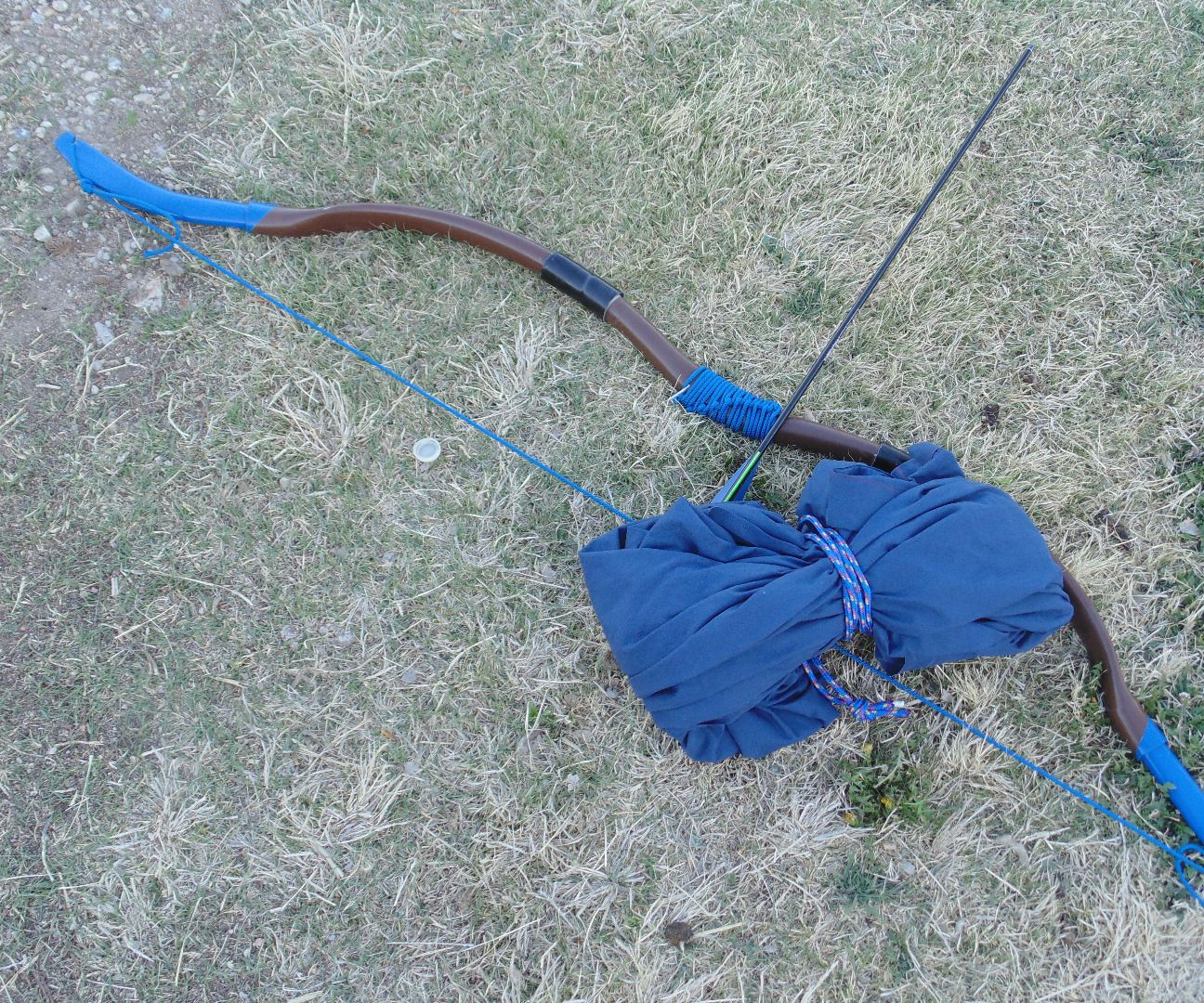Combination Ergonomic Frame Pack, PVC Take-down Recurve Bow, and Hammock