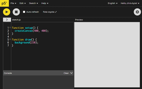 Creating the Sketches in P5 Web Editor