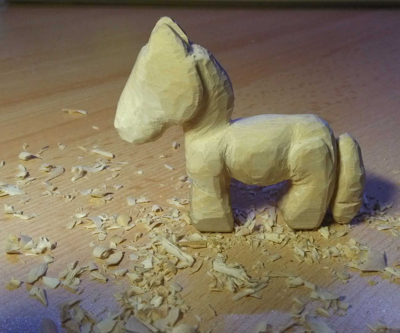 Wooden Horse Using Only Homemade Knife