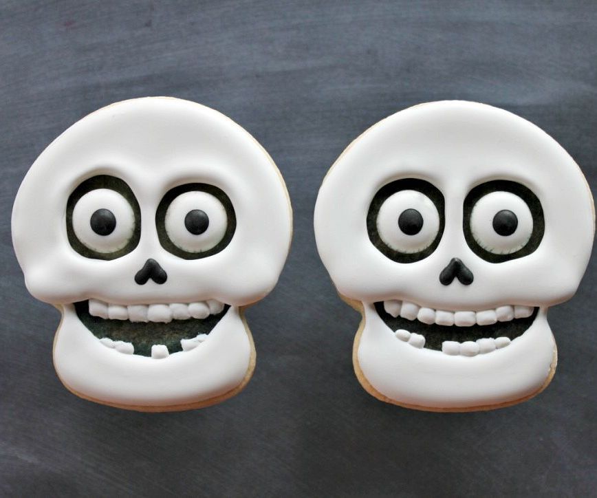 Halloween skull cookies - video tutorial