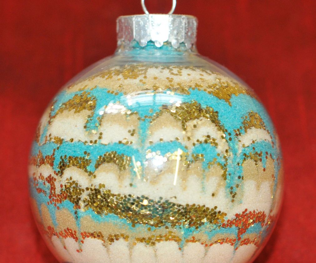 Christmas Ornament With Colored Sand