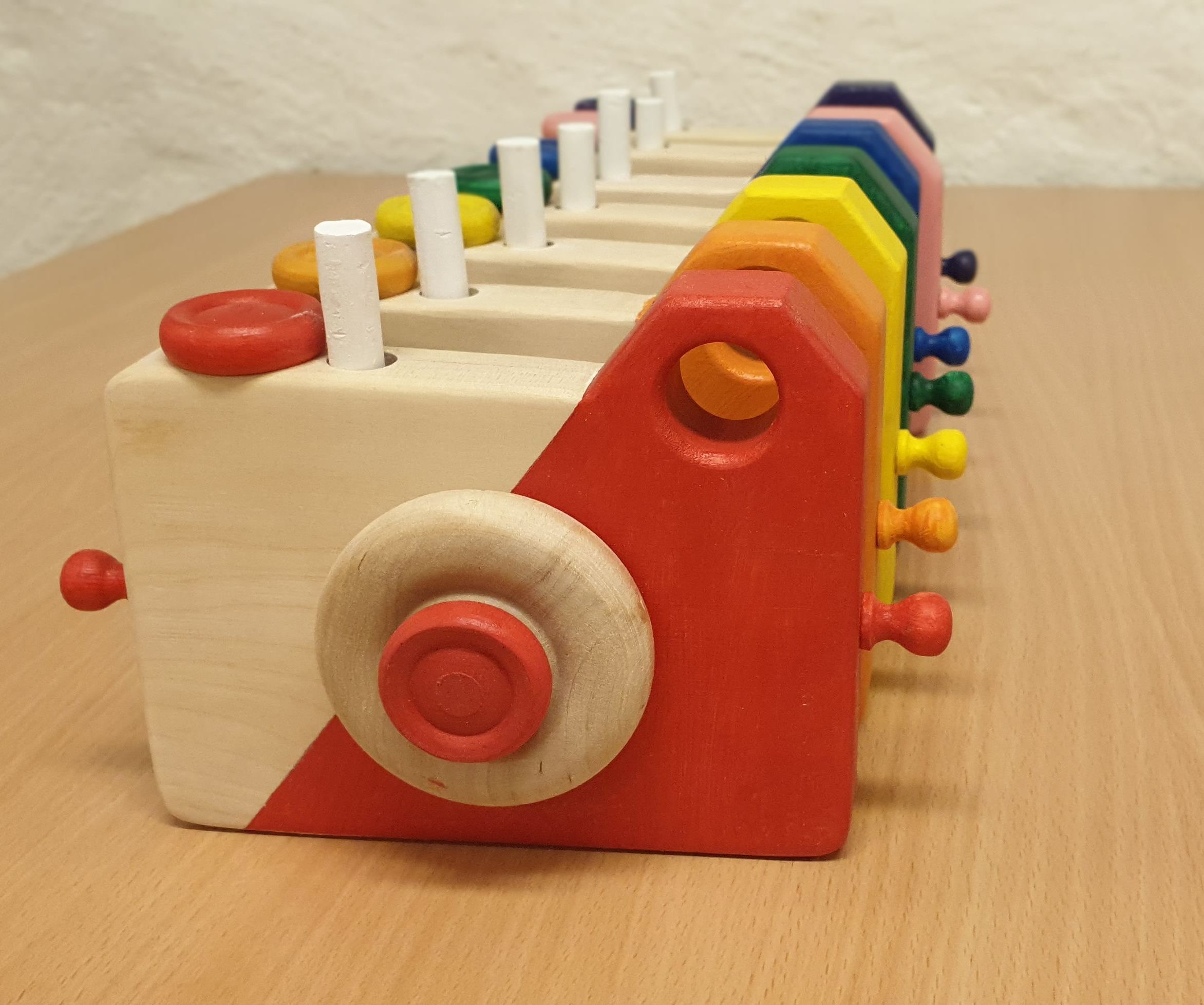 Wooden Camera With Chalkboard