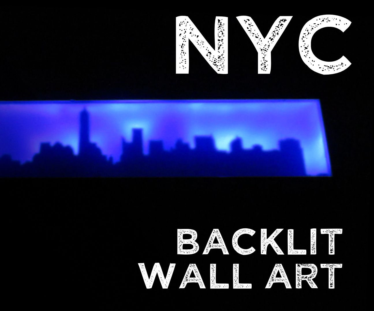 New York City Skyline LED Wall Art