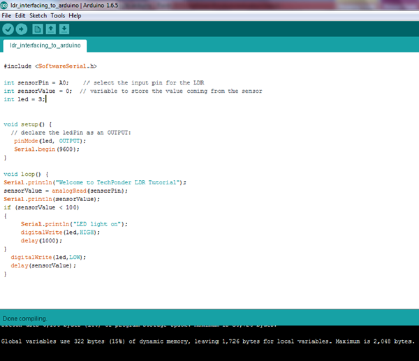 Programming, Compiling and Uploading to Arduino