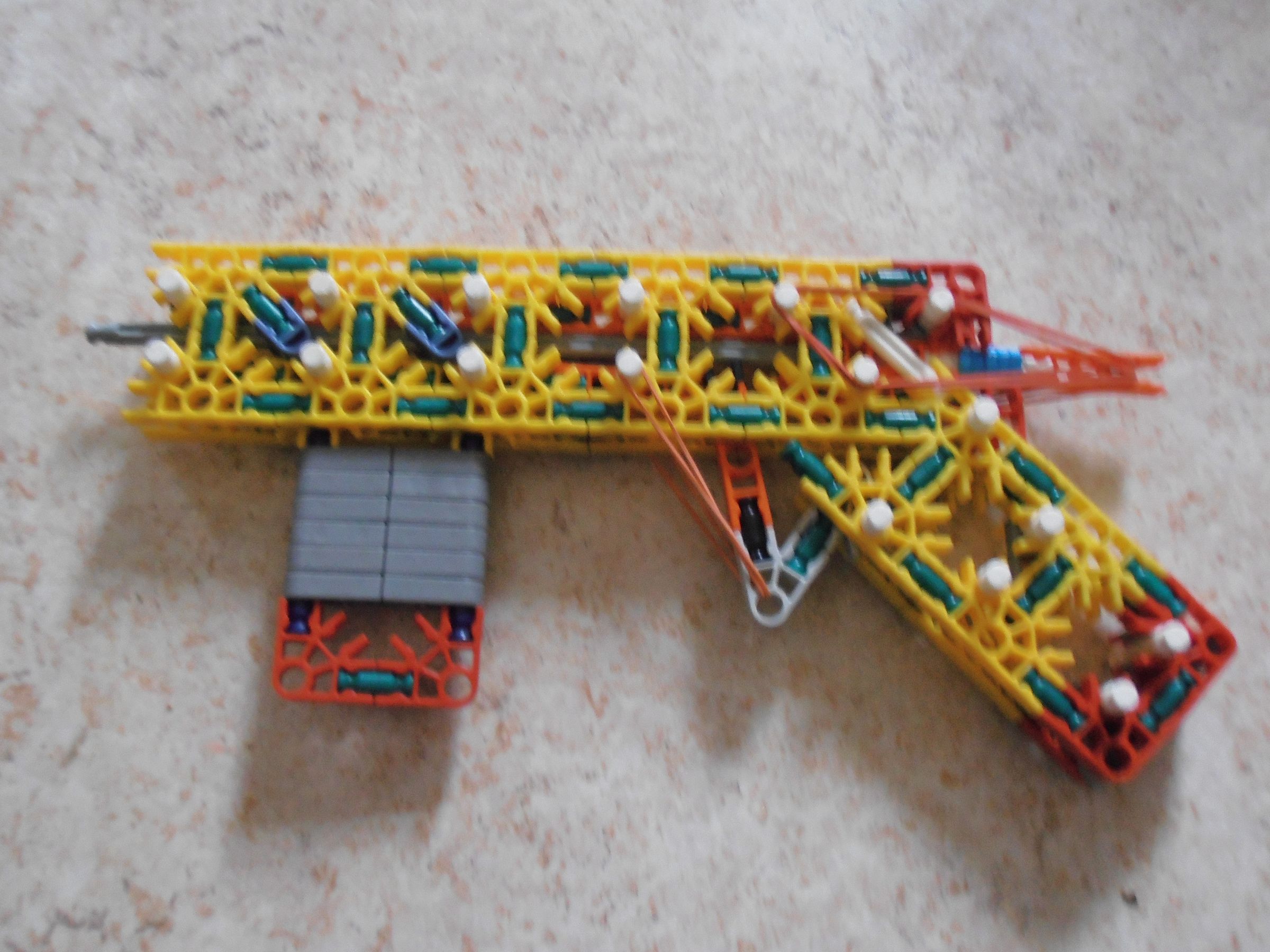 5 K' Nex Guns and 1 Sword . Instructions Coming Soon !