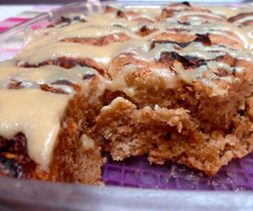 Vegan Spelt Cinnamon Rolls Topped With Cashew Caramel Drizzles