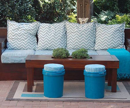 Recycled Paint Can Stools