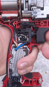 Cordless Drill Cut in Half - Cross-section Display Piece by Hand
