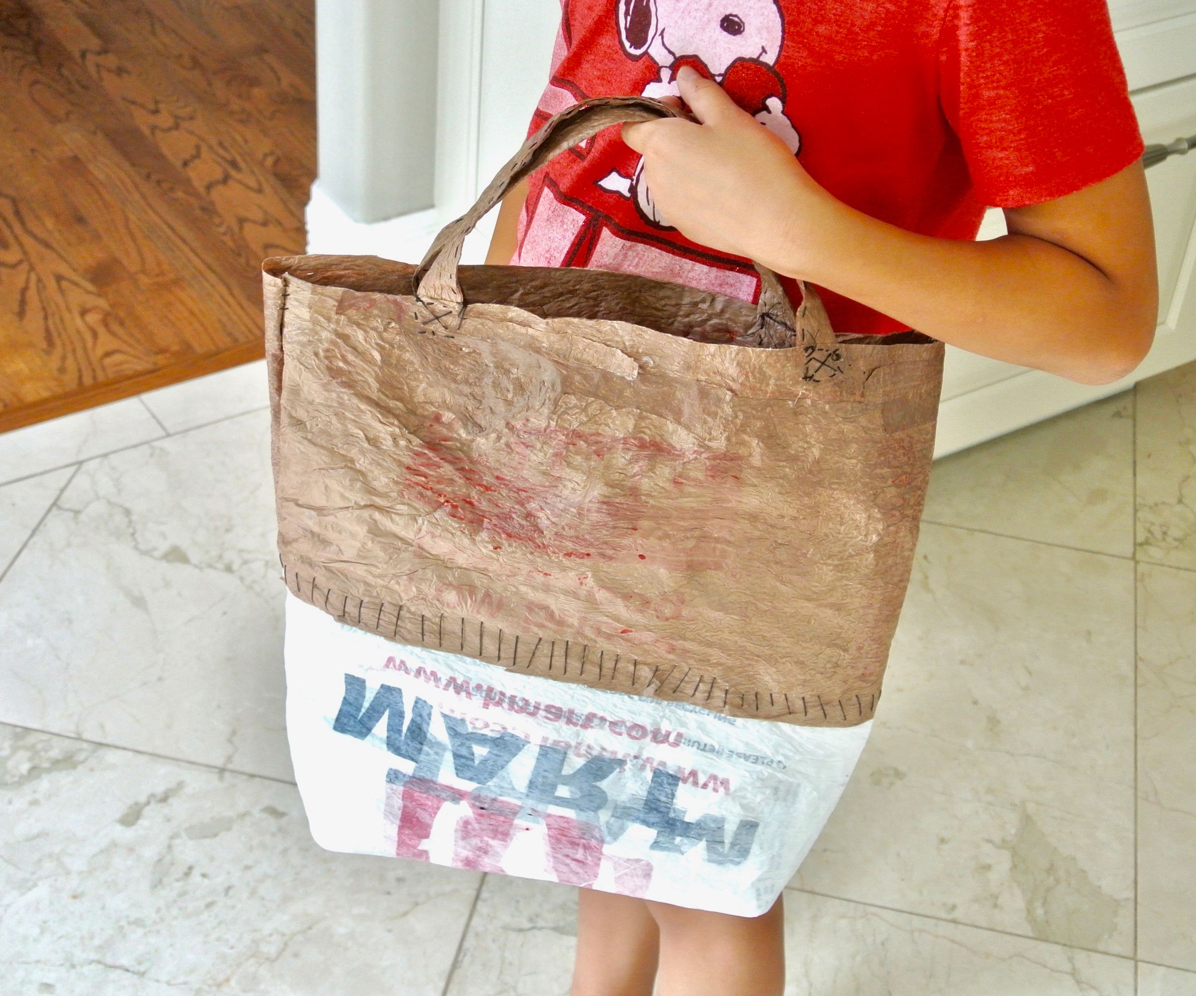 Recycled Tote From Shopping Bags