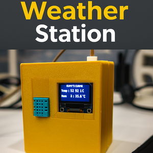 Tabletop Weather Station Using Arduino, DHT11 Sensor & OLED Display