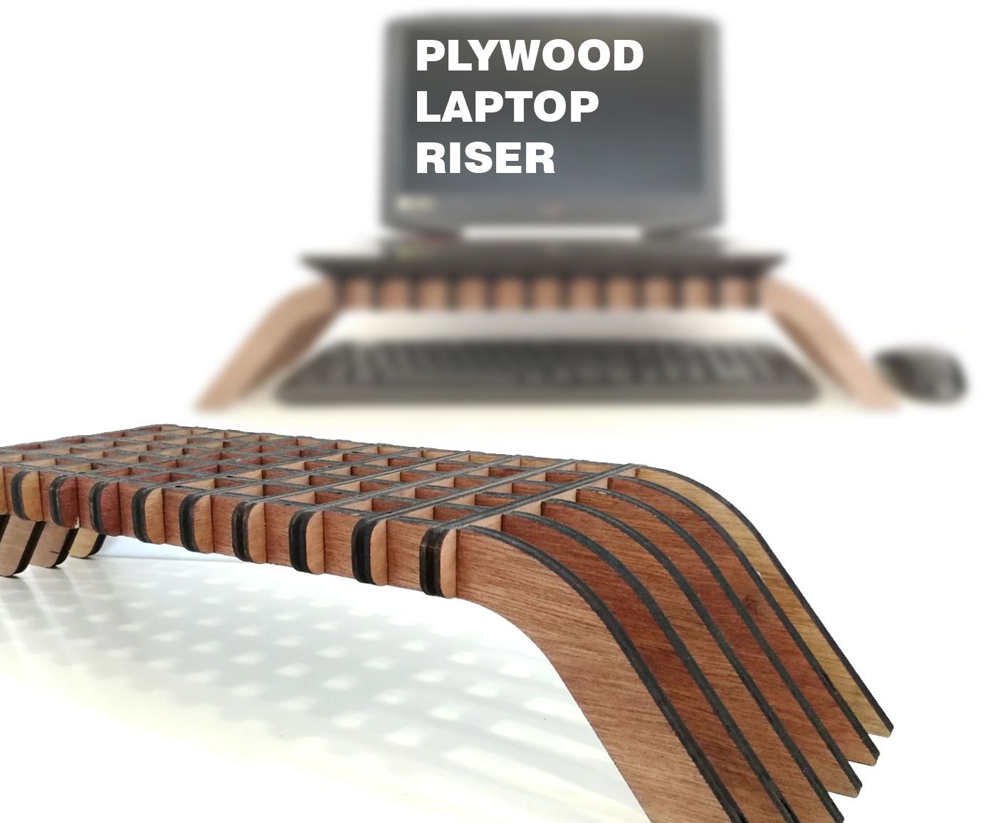 Interlocking Plywood Laptop Riser - With Plans