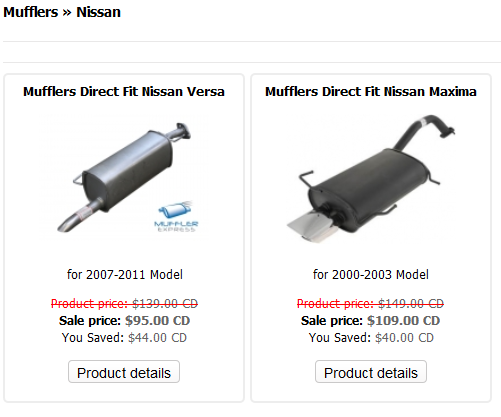Nissan Versa Mufflers at Muffler Express