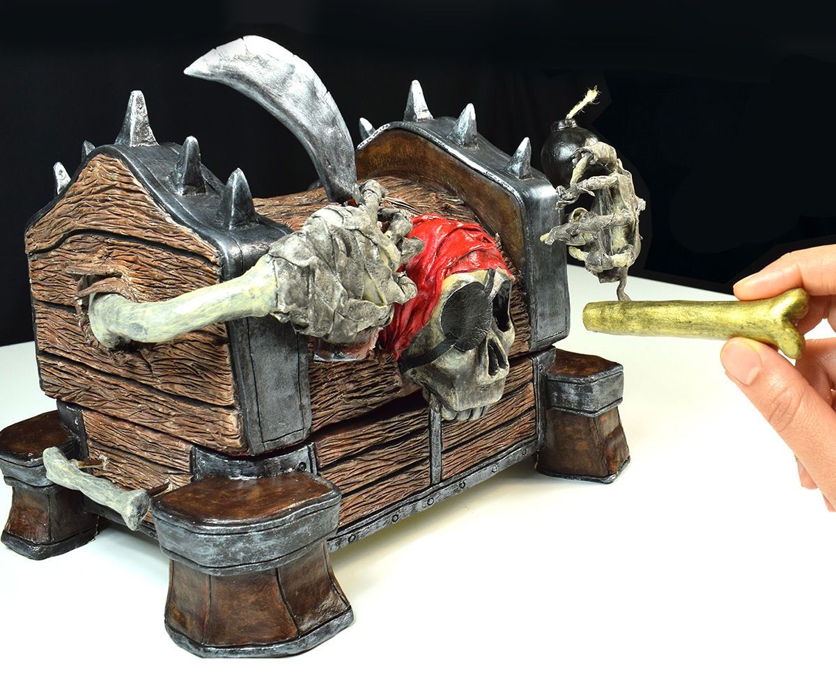 Up-cycling Shoe Boxes to Pirate Treasure Chest With Secret Lock