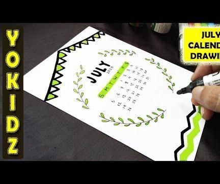 HOW TO DRAW JULY CALENDAR 2020