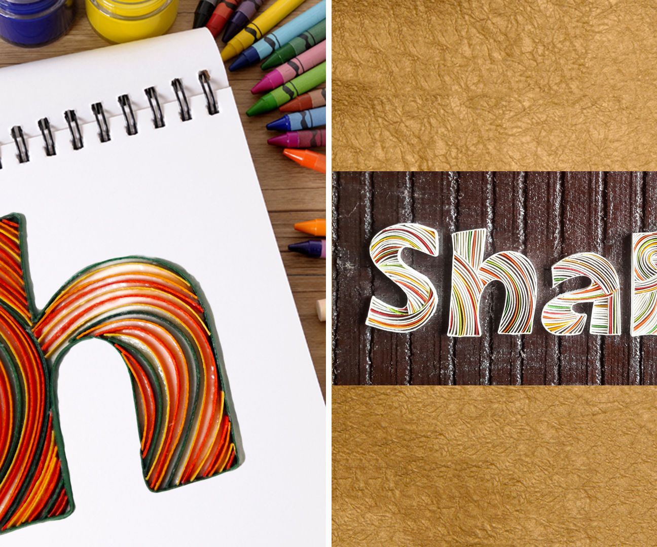 How to Make Personalized Name Plates With Quilling Paper Strips | DIY Quilled Paper Letter | Home Decor