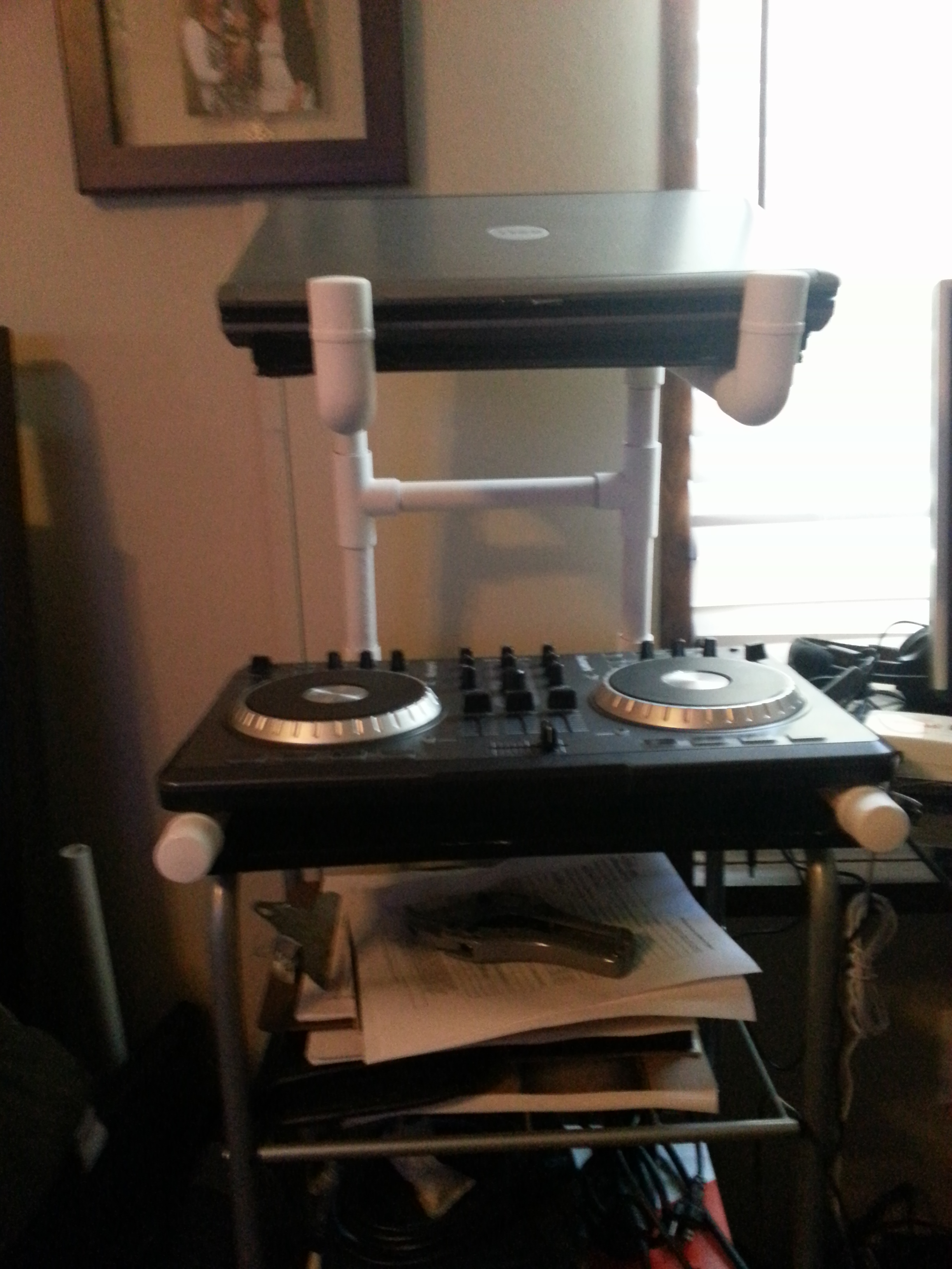 PVC DJ Laptop and Mixer Stand 8 Steps Instructables