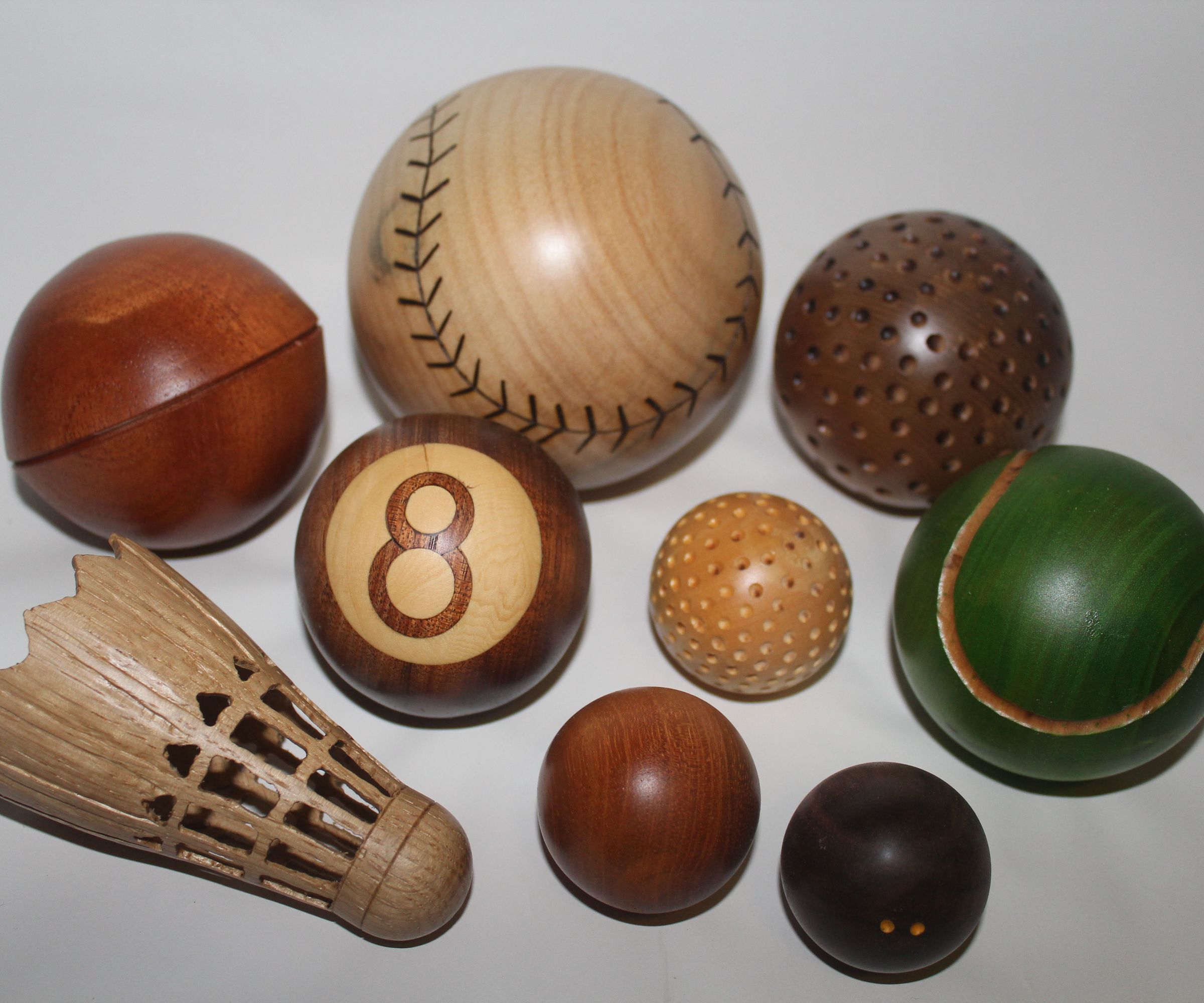 Wooden Spheres (6 Different Ways) (sport Ball Theme)