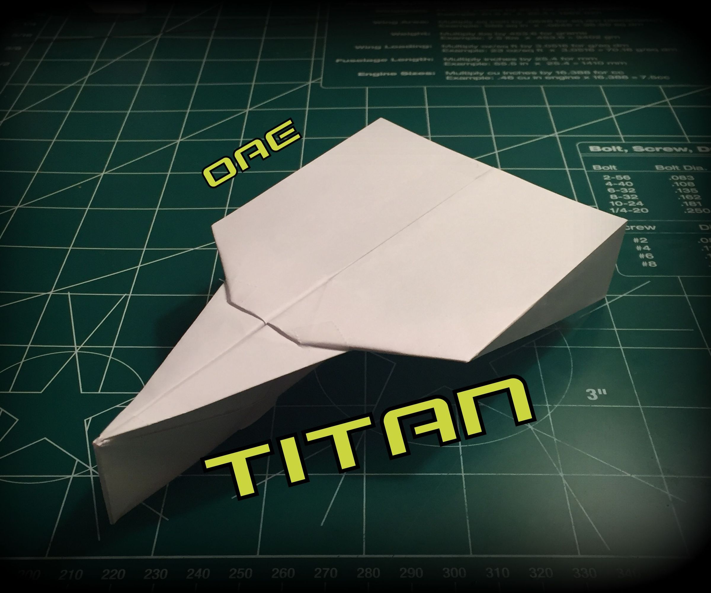 How to Make the Titan Paper Airplane