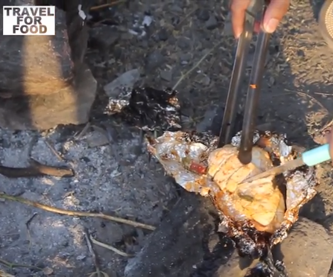 Chicken on Barbecue and Meat Burger | Easy to Cook Recipe Without Oven in Forest