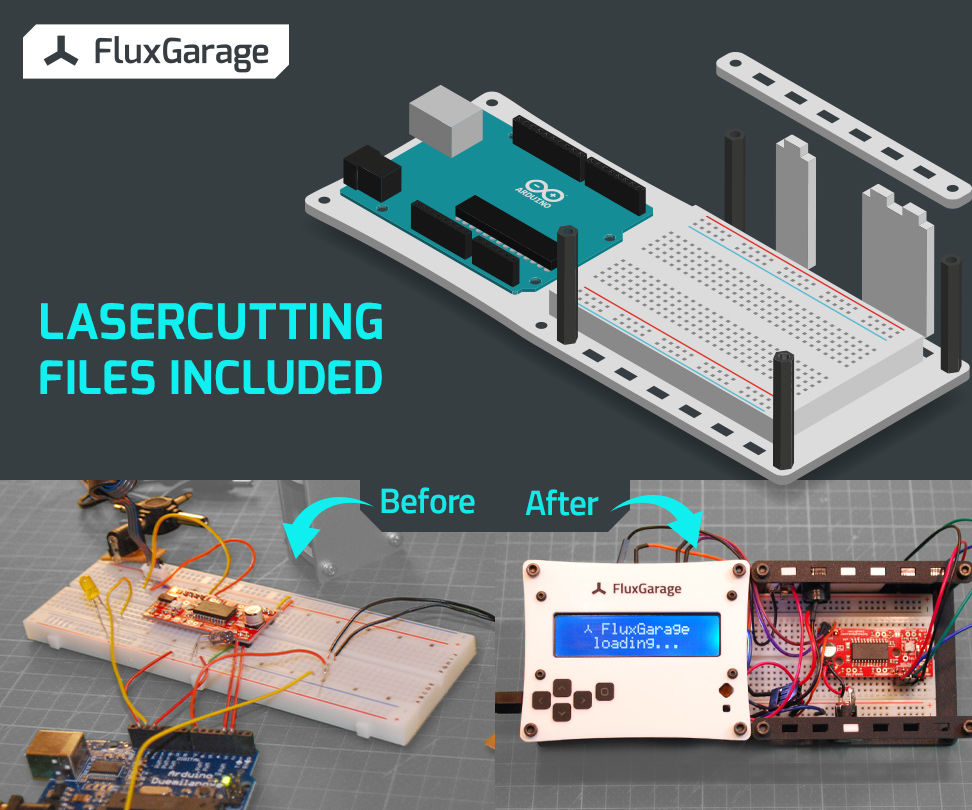 Tinkerer's Baseplate - Arduino + Breadboard(s) + Periphery Holder