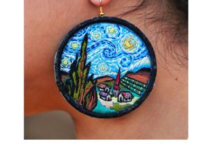 Embroidered Earrings